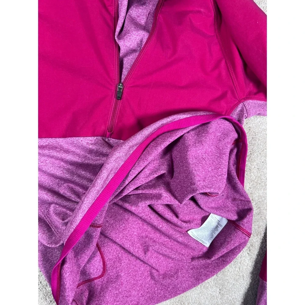 Nike Dri-FIT Running Half Zip‎ Pullover Top Pink Women's M Retro Neck Cold